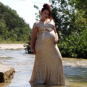 Sorella Vita sequin floor length dress